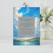 Landscape Sky Memorial Foto Beileid Beerdigung Dankeskarte (Stehend Vorderseite)