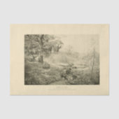 Landscape Spring Trees Ephemera Decoupage Seidenpapier (Vorderseite)