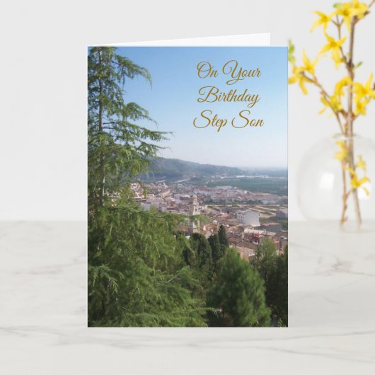 Landscape Step Son Birthday Karte (Gelbe Blume)