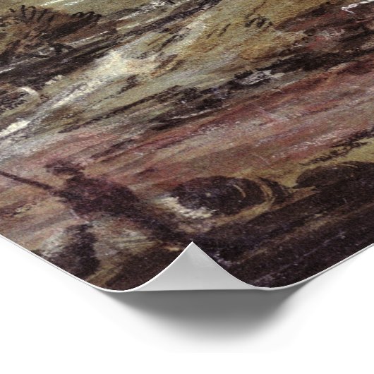 Landscape: Storm Effect, 18th century Poster (Ecke)