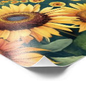 Landscape Sunflowers Boho Fotodruck (Ecke)