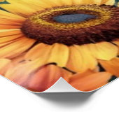 Landscape Sunflowers Boho Poster (Ecke)