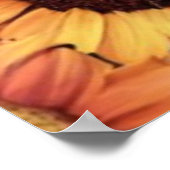 Landscape Sunflowers Boho Poster (Ecke)
