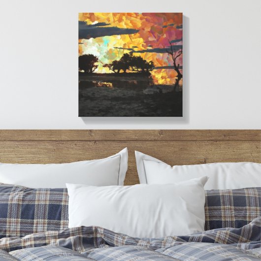 LANDSCAPE SUNSET LEINWANDDRUCK (Insitu (Schlafzimmer))