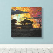 LANDSCAPE SUNSET LEINWANDDRUCK (Insitu (Holzboden))