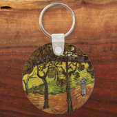 Landscape, Trees and Figures by Vincent van Gogh Schlüsselanhänger (Vorderseite)