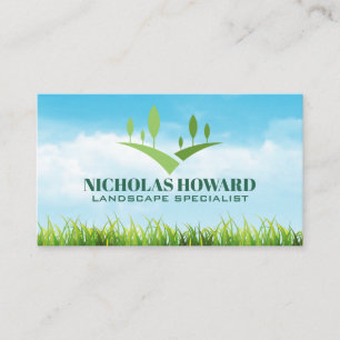 Landscape Trees Logo Himmel Hintergrund Visitenkarte