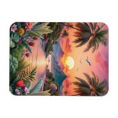 Landscape Tropical Beach Magnet (Horizontal)