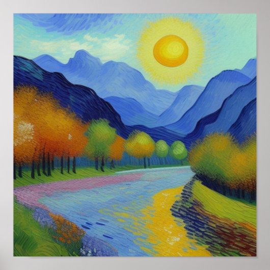 Landscape Van Gogh Stil Poster (Vorne)