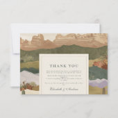 Landscape Wedding in der Wüste Südwesten Dankeskarte (Vorderseite)