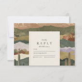 Landscape Wedding in der Wüste Südwesten RSVP Karte (Vorderseite)