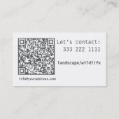 Landscape Wildlife Fotografy Custom Foto Upload Visitenkarte (Rückseite)