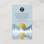 Landscape Winter Happy Holidays Business QR Code Visitenkarte (Rückseite)