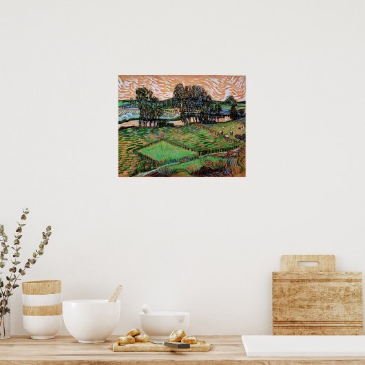 Landscape with Bridge Across Oise Poster (Küche)