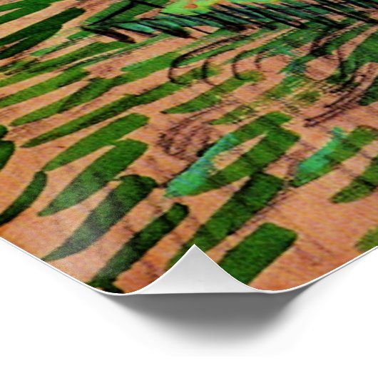 Landscape with Bridge Across the Oise Poster (Ecke)