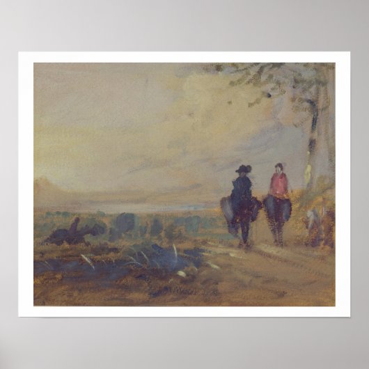 Landscape with Lake and two Figures Riding, previo Poster (Vorne)