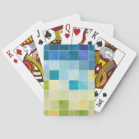 Landscape with Multicolored Pixilated Squares