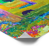 Landscape with Pig and Horse, Gauguin Poster (Ecke)