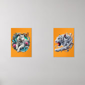 LANDSCAPE WITH TIGER, BUTTERFLIES AND FLOWERS BILDERWAND SETS (Vorderseite)