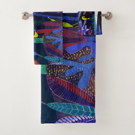 Landscape with Yellow Birds, Paul Klee Badhandtuch Set (Insitu)