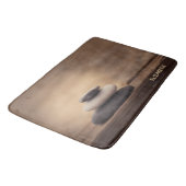 Landscape, Zen Stones Brown Badematte (Schrägansicht)