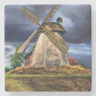 Landscapein - niederländischer Untersetzer Stone
