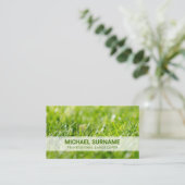 Landscaper-Foto für die Rasenmäher Visitenkarte (Stehend Vorderseite)