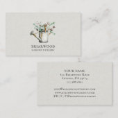 Landscaper Gardener Greenery Square Business Card Visitenkarte (Vorne/Hinten)