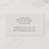 Landscaper Gardener Greenery Square Business Card Visitenkarte (Rückseite)