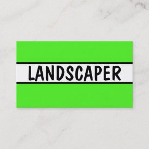Landscaper Neon Green Visitenkarte