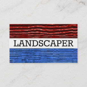 Landscaper Patriotic Business Card Visitenkarte