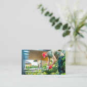 Landscaper Pruning Bushes | Gartenarbeit Visitenkarte (Stehend Vorderseite)