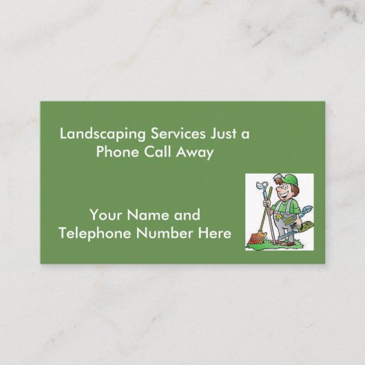 Landscaper Standard Business Cards Visitenkarte (Vorderseite)