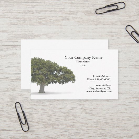 Landscaper Tree Trimmer Business Card Visitenkarte (Vorderseite/Rückseite Beispiel)