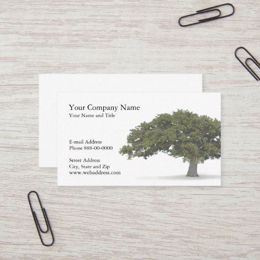 Landscaper Tree Trimmer Business Card Visitenkarte (Vorderseite/Rückseite Beispiel)