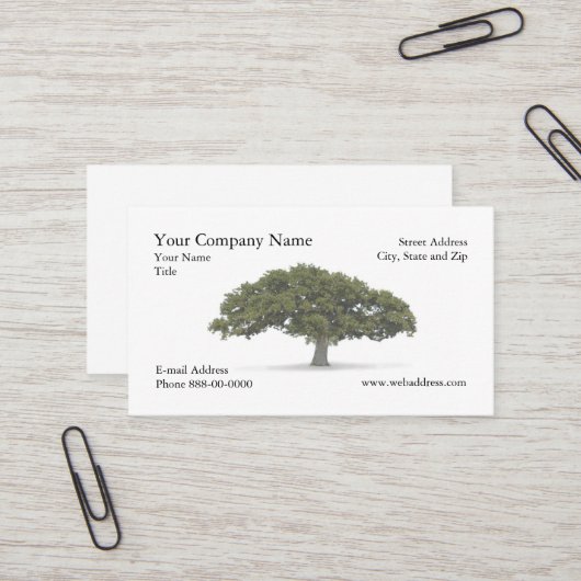 Landscaper Tree Trimmer Business Card Visitenkarte (Vorderseite/Rückseite Beispiel)