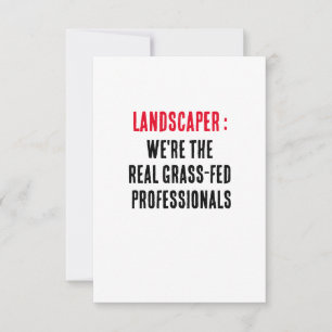 Landscaper Wir sind die echten, von Gras gefüttert Dankeskarte