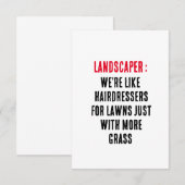 Landscaper Wir sind wie Friseure für Rasen Dankeskarte (Vorne/Hinten)