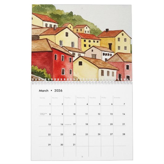 Landscapes Calendar Kalender (Mär 2026)
