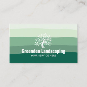 Landscapes für das Green Shades Tree-Logo von Ras Visitenkarte