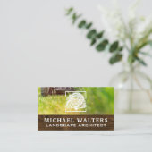 Landscapes schneiden Gras | Baumlogo Visitenkarte (Stehend Vorderseite)
