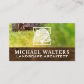 Landscapes schneiden Gras | Baumlogo Visitenkarte (Vorderseite)