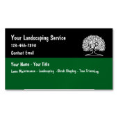 Landscaping And Lawn Service Simple Magnetische Visitenkarte (Vorderseite)