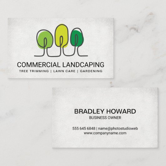 Landscaping Architect | Bäume Visitenkarte (Vorne/Hinten)
