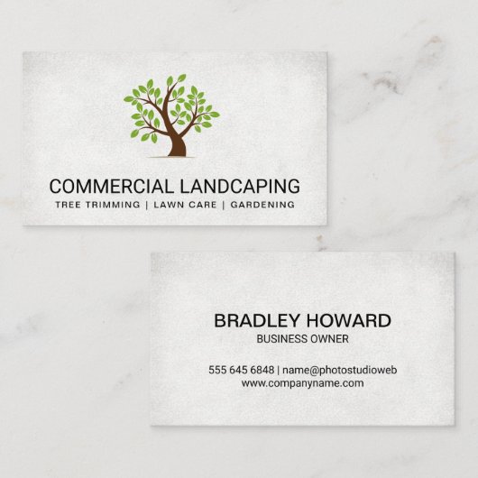 Landscaping Architect | Baumlogo Visitenkarte (Vorne/Hinten)