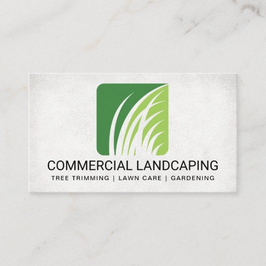 Landscaping Architect | Gras-Logo Visitenkarte (Vorderseite)