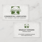 Landscaping Architect | Großbaum-Logo Visitenkarte (Vorne/Hinten)