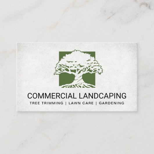 Landscaping Architect | Großbaum-Logo Visitenkarte (Vorderseite)