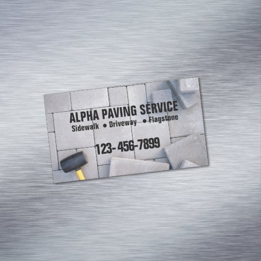 Landscaping Brick Paver Paving Stone Mauerwerk Magnetische Visitenkarte (Beispiel)