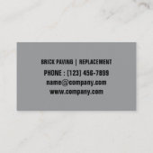 Landscaping Brick Paver Paving Stone Mauerwerk Visitenkarte (Rückseite)